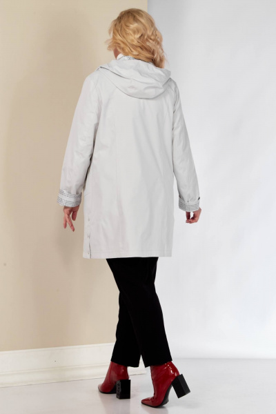 Плащ Shetti 2146 светло-серый - фото 8