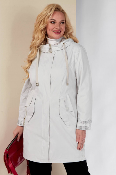 Плащ Shetti 2146 светло-серый - фото 6