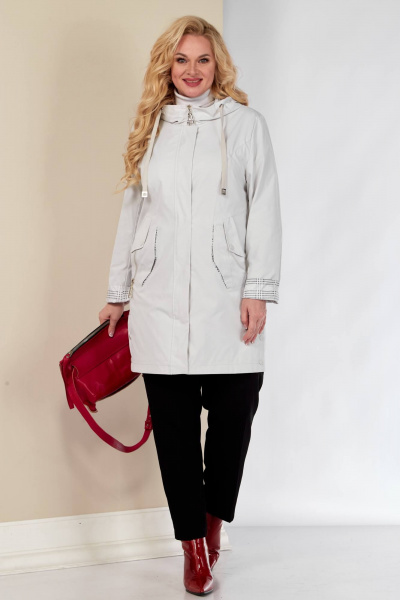 Плащ Shetti 2146 светло-серый - фото 3