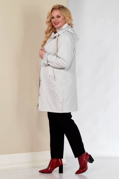 Плащ Shetti 2146 светло-серый - фото 2