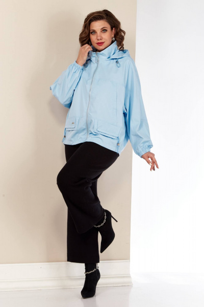 Демисезонная куртка с капюшоном Shetti 2148 голубой - фото 2