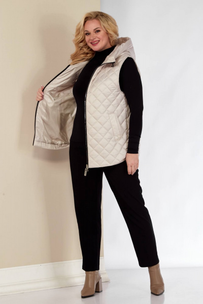Жилет Shetti 2149 молочный - фото 7