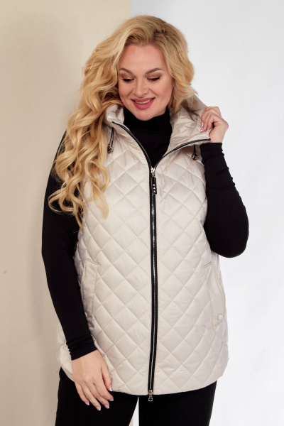 Жилет Shetti 2149 молочный - фото 5
