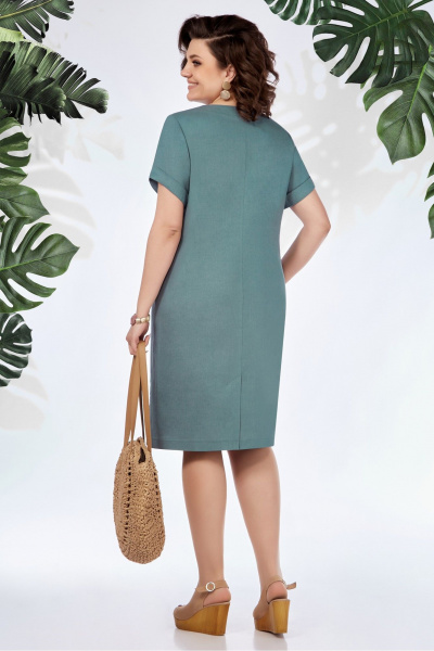 Платье БагираАнТа 947 зеленый - фото 5