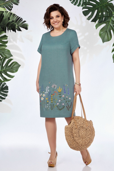 Платье БагираАнТа 947 зеленый - фото 3