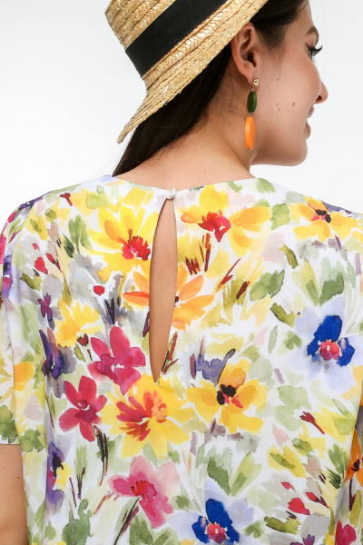 Блуза La rouge 6277 полянка-набивной - фото 7