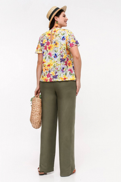 Блуза La rouge 6277 полянка-набивной - фото 4