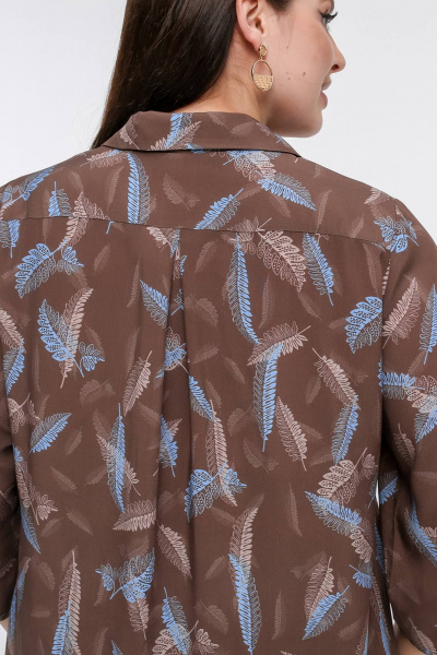 Блуза La rouge 6283 какао-(голубой) - фото 9