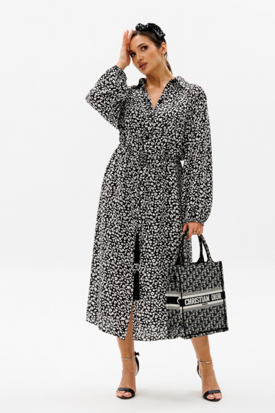 Платье Anastasia 1098.1 черно-белый - фото 4