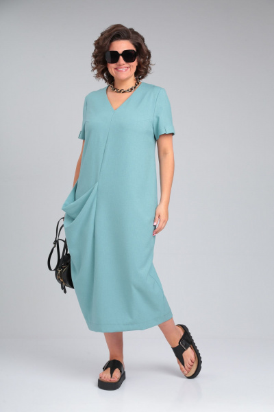 Платье ALEZA 1194 бирюза - фото 1