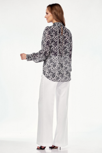 Блуза Lady Line 562 синий_абстракция - фото 2