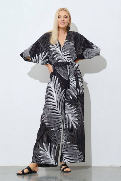 Комбинезон Achosa 2203 листья на черном - фото 6