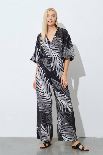 Комбинезон Achosa 2203 листья на черном - фото 3