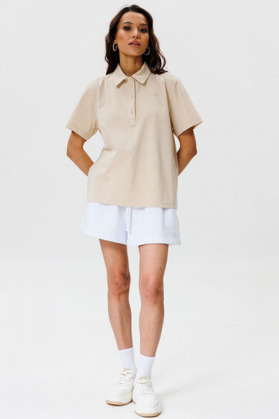 Хлопковая футболка-поло с логотипом для летних повседневных лугов GO F1002/03-02. 164-170 - фото 5