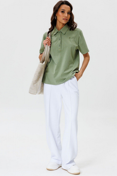 Поло футболка с вышивкой из хлопка GO F1002/26-02. 164-170 - фото 5