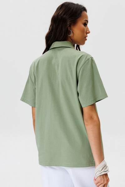 Поло футболка с вышивкой из хлопка GO F1002/26-02. 164-170 - фото 3