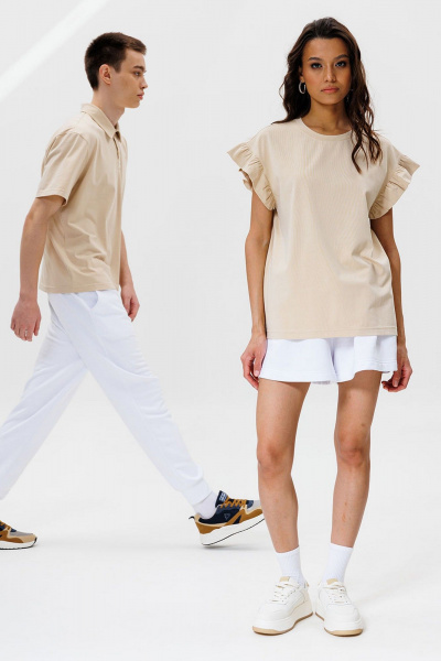 Футболка-поло классическая облегающая для casual GO M1002/03-02. 176-182 - фото 3