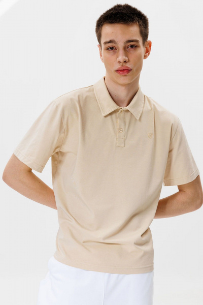 Футболка-поло классическая облегающая для casual GO M1002/03-02. 176-182 - фото 1