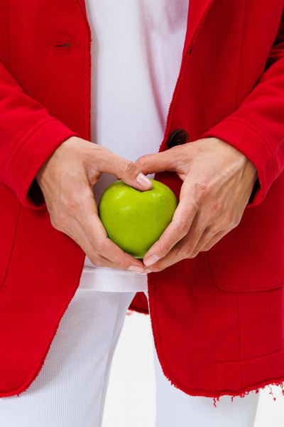 Деловой жакет из футера с карманами и застежкой на пуговицы GO F4065/11-02.170-176 - фото 3