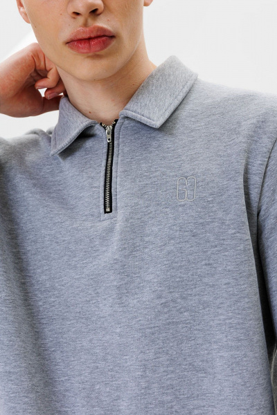 Демисезонные серые брюки и свитшот в спортивном стиле GO M3063/50-04 - фото 4