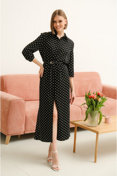 Платье прямого кроя с разрезами и ремешком PUR PUR 11-198/2 - фото 6