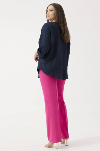 Брюки, рубашка Ma Сherie 3051 темно-синий +фуксия - фото 5