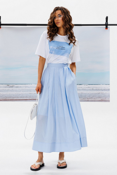 Юбка Butеr 2775 голубой - фото 9