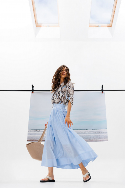 Юбка Butеr 2775 голубой - фото 7