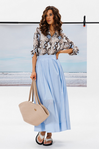 Юбка Butеr 2775 голубой - фото 4