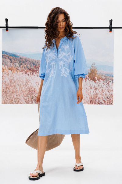 Платье Butеr 2796 голубой - фото 6