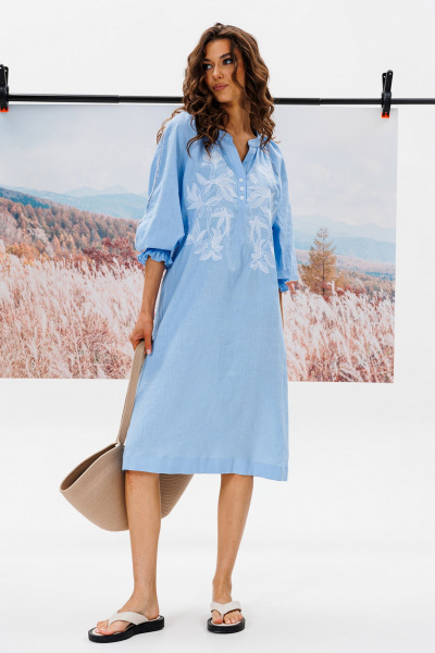 Платье Butеr 2796 голубой - фото 5