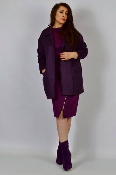 Жакет Patriciа 01-5588 баклажановый - фото 1