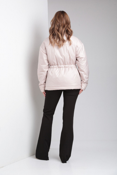 Куртка утепленная из плащёвой ткани с кулисой и отложным воротником Modema м.2035 - фото 3