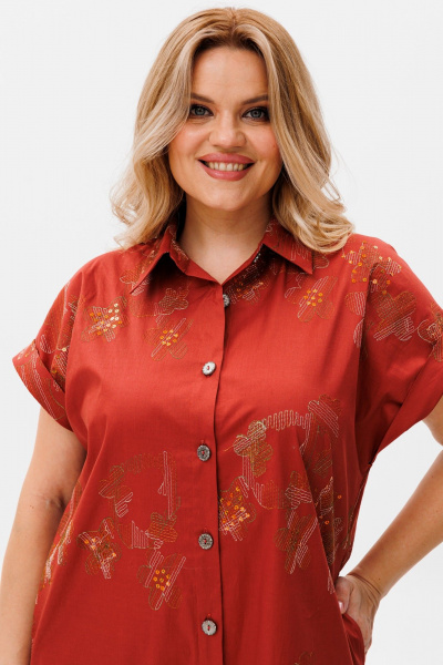 Платье Michel chic 2124 терракотовый - фото 8