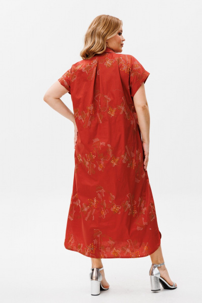 Платье Michel chic 2124 терракотовый - фото 7