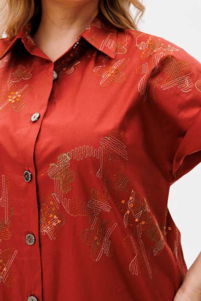 Платье Michel chic 2124 терракотовый - фото 9