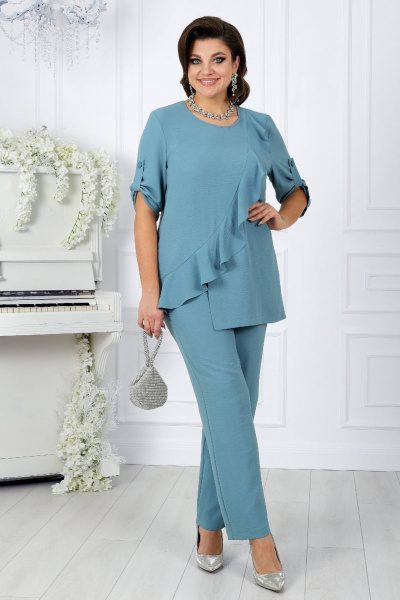 Блуза, брюки Ninele 7440 морской - фото 8