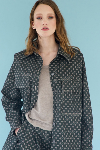 Шорты прямые из костюмной ткани с боковыми карманами AG Green G504/7 - фото 6