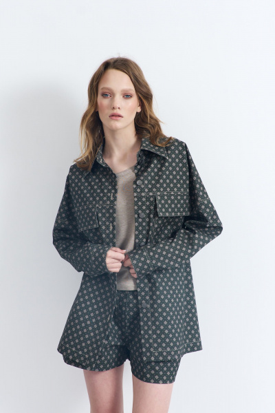 Шорты прямые из костюмной ткани с боковыми карманами AG Green G504/7 - фото 2