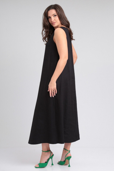 Летнее платье из вискозы и лена со свободным расклешением Your size 2223 - фото 6