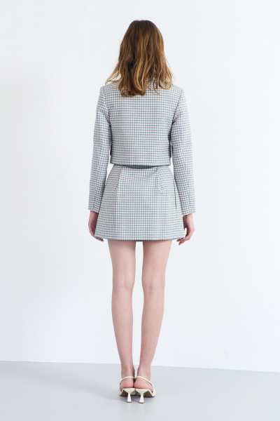 Юбка расширенная с односторонними складками из текстиля AG Green G506/8 - фото 2