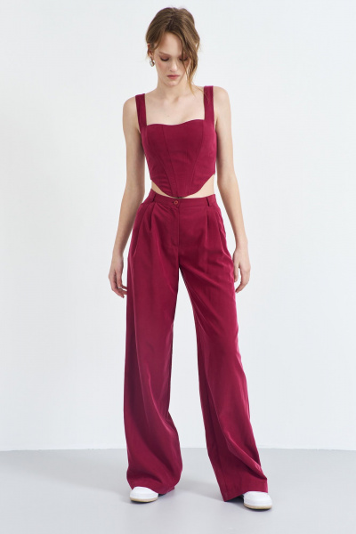 Корсет приталенный из костюмно-плательной ткани AG Green G509/5 - фото 2