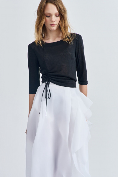 Летний трикотажный джемпер с вытачками и длинной рукавной рукавом AG Green G517/9 - фото 1