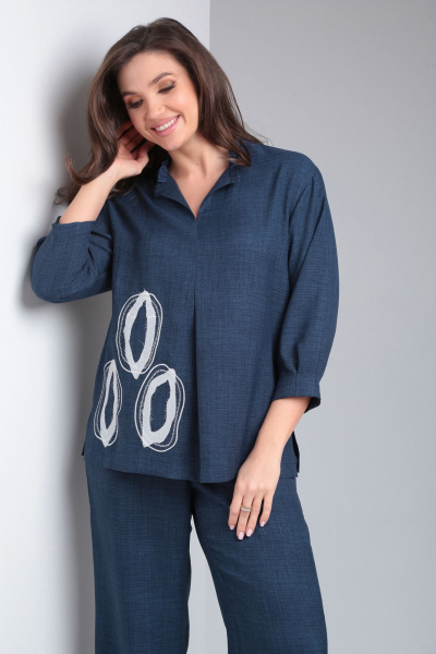 Брюки, туника Vilena 889 темно-синий - фото 6