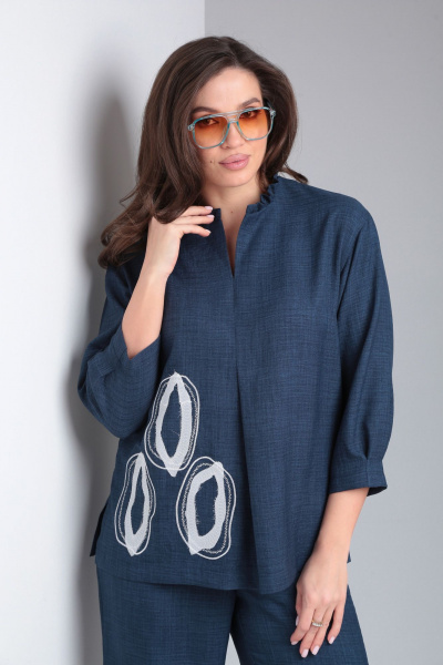 Брюки, туника Vilena 889 темно-синий - фото 5