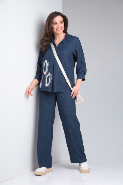 Брюки, туника Vilena 889 темно-синий - фото 3