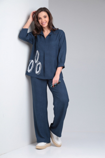 Брюки, туника Vilena 889 темно-синий - фото 1