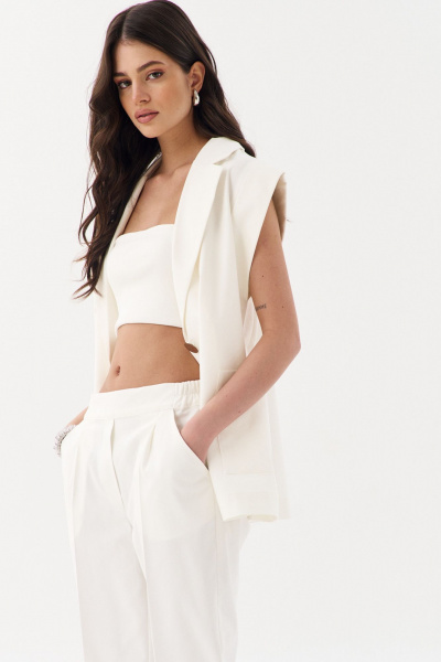 Брюки, жилет RINKA 1246/1 молочный - фото 8