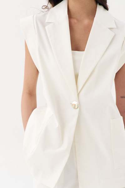 Брюки, жилет RINKA 1246/1 молочный - фото 6