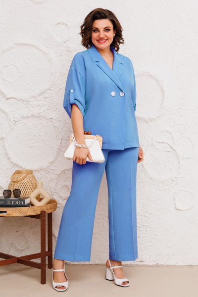 Брюки, жакет AGATTI 5288-3 голубой - фото 1